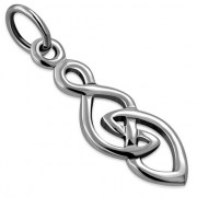 Tiny Plain Celtic Knot Silver Pendant, pn418